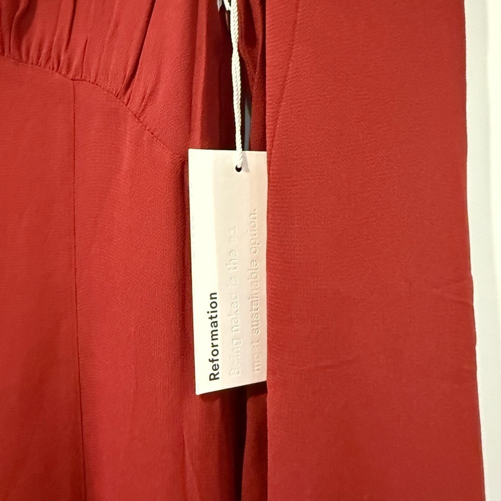 NWT Reformation Brogan Long Sleeve Button Front Midi Dress - Picture 4 of 7
